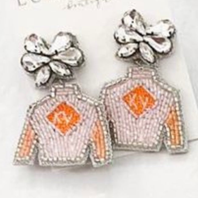 Jockey Silk Beaded Earrings Jewelry Lulubelles Org/Lt. Pink KY  