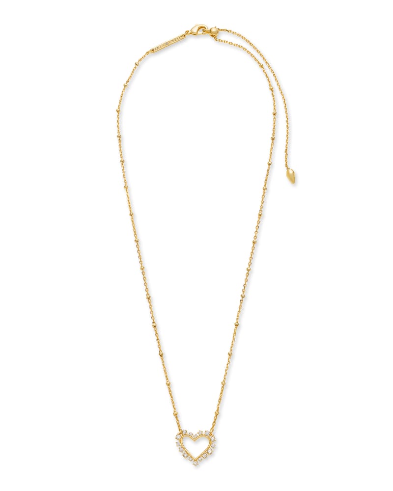 Ari Heart White Crystal Necklace Jewelry Kendra Scott   