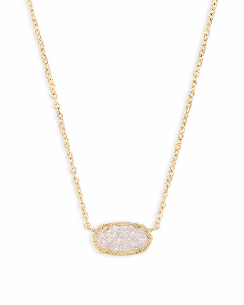 Elisa Necklace Drusy Jewelry Kendra Scott Gold - Iridescent  