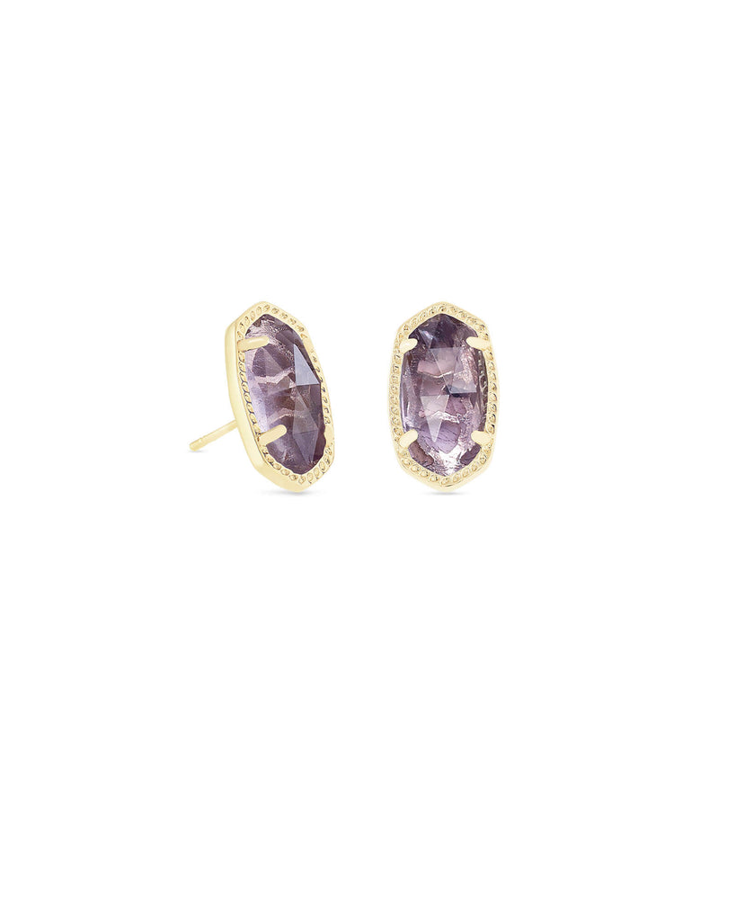 Ellie Earring Birthstones Jewelry Kendra Scott Gold Purple Amethyst (Februrary)  