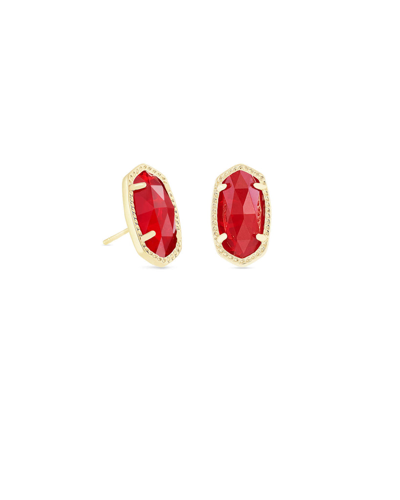Ellie Earring Birthstones Jewelry Kendra Scott Gold Ruby Red (July)  