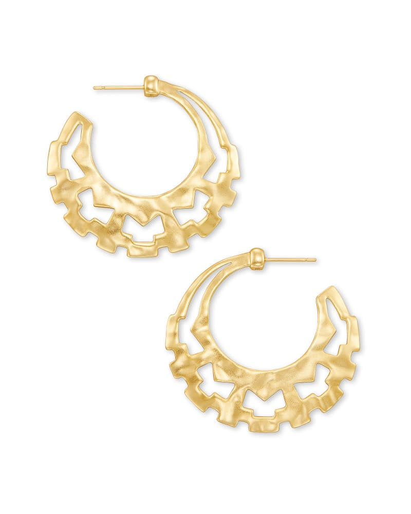 Shiva Hoop Earrings In Gold Jewelry Kendra Scott   