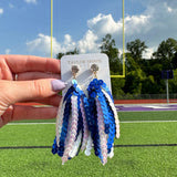 Beaded Game Day Earrings Jewelry Taylor Shaye Designs Sequin Tassels  